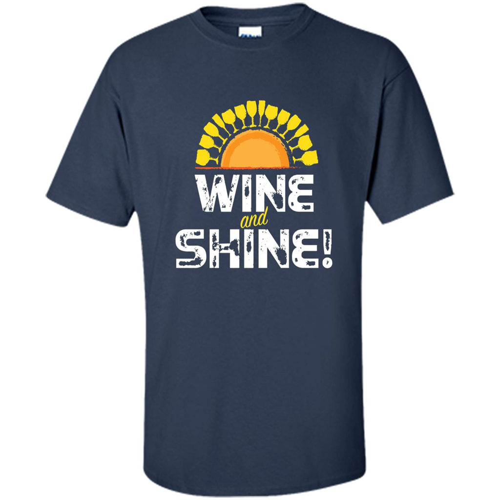 Wine T-shirt Wine And Shine Navy