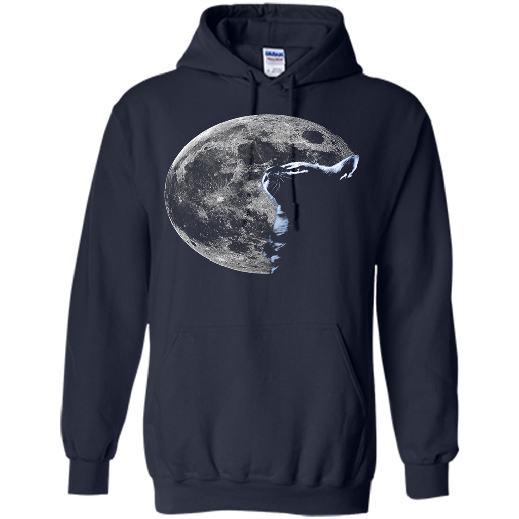 Cat Lover T-shirt Cat And Moon Navy