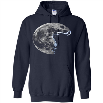 Cat Lover T-shirt Cat And Moon Navy