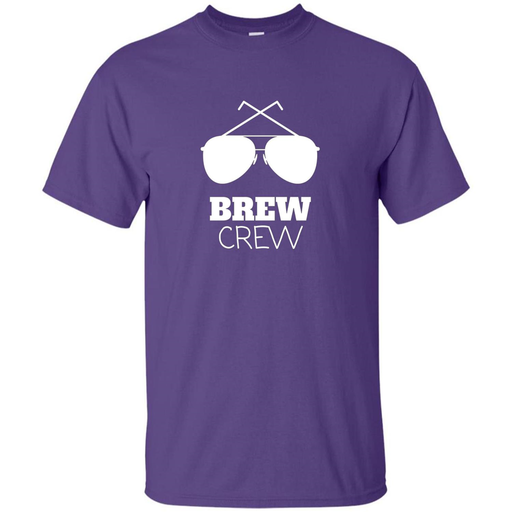 I'm The Brew Crew Groom Wedding Male T-Shirt Purple