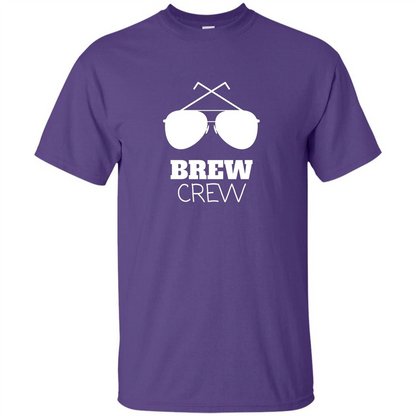 I'm The Brew Crew Groom Wedding Male T-Shirt Purple