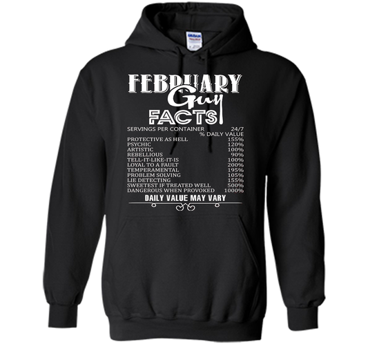 February Guy Facts T-shirt Black