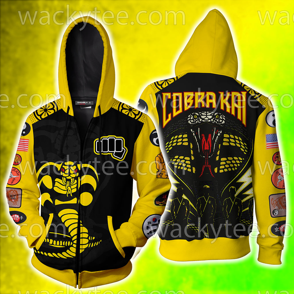 The Karate Kid Cobra Kai Logo Zip Up Hoodie Version 1