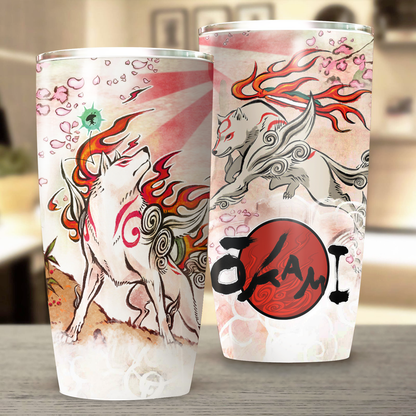 Okami Video Game Insulated Stainless Steel Tumbler 20oz / 30oz 20oz