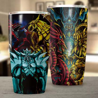 Yu-Gi-Oh! Yellow Dragon Winged, Red Dragon Archfiend, Blue-eyes Tumbler 20oz