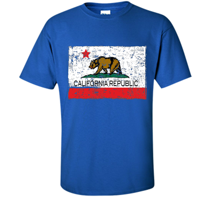 Vintage California Republic T-shirt Cali Life I Love CA cool shirt Royal