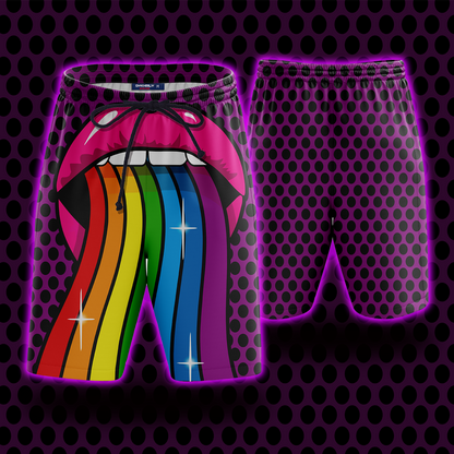 Rainbow Mouth Eliquids LGBTQ Support Beach Short