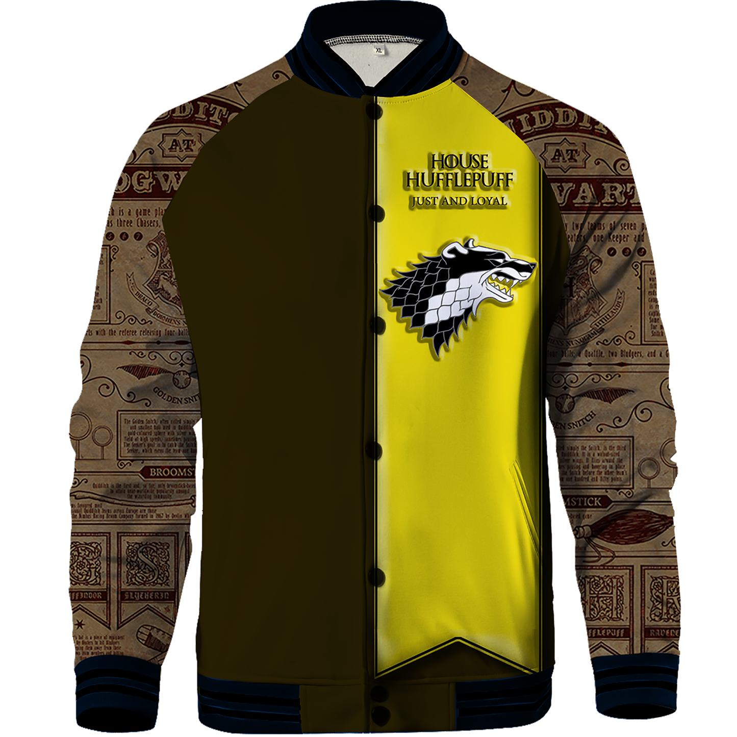 House Hufflepuff Just And Loyal Harry Potter Baseball Jacket