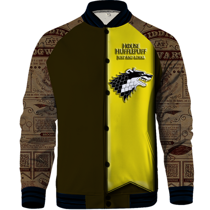 House Hufflepuff Just And Loyal Harry Potter Baseball Jacket