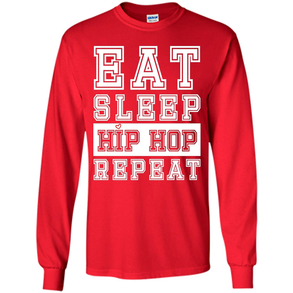 Eat Sleep Hip Hop Repeat T-shirt Red