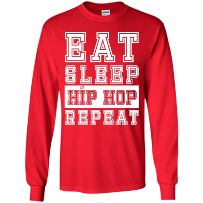 Eat Sleep Hip Hop Repeat T-shirt Red
