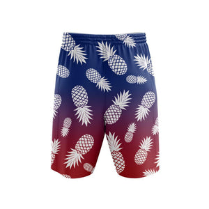 Pineapple Seamless Pattern Summer Vacation Beach Short