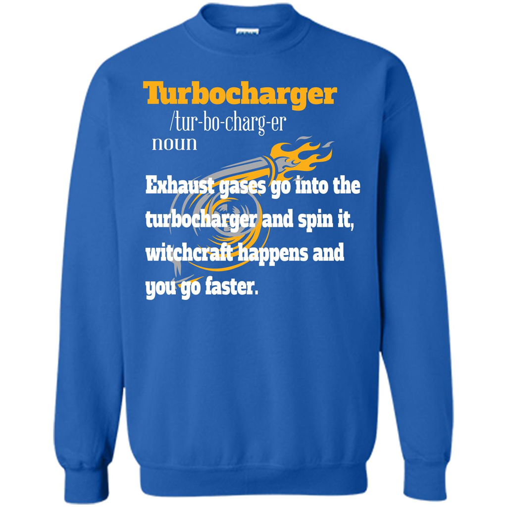 Car Lover T-shirt Turbocharger Exhaust Gases Go Into The Turbocharger Royal