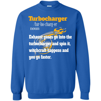 Car Lover T-shirt Turbocharger Exhaust Gases Go Into The Turbocharger Royal