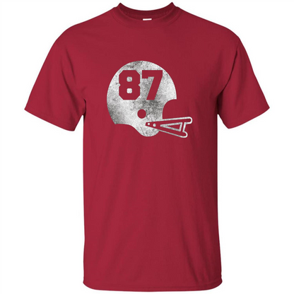 Football Number 87 T-Shirt Player Number Cardinal