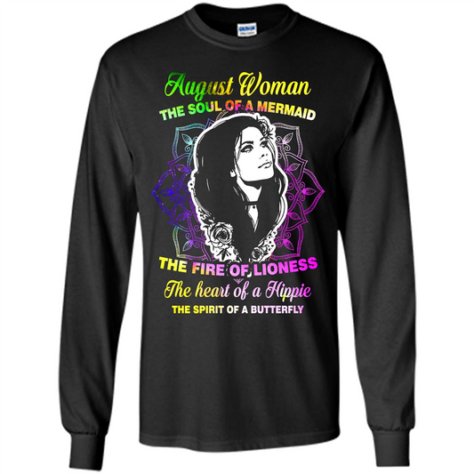 August Woman T-shirt The Heart Of A Hippie Black