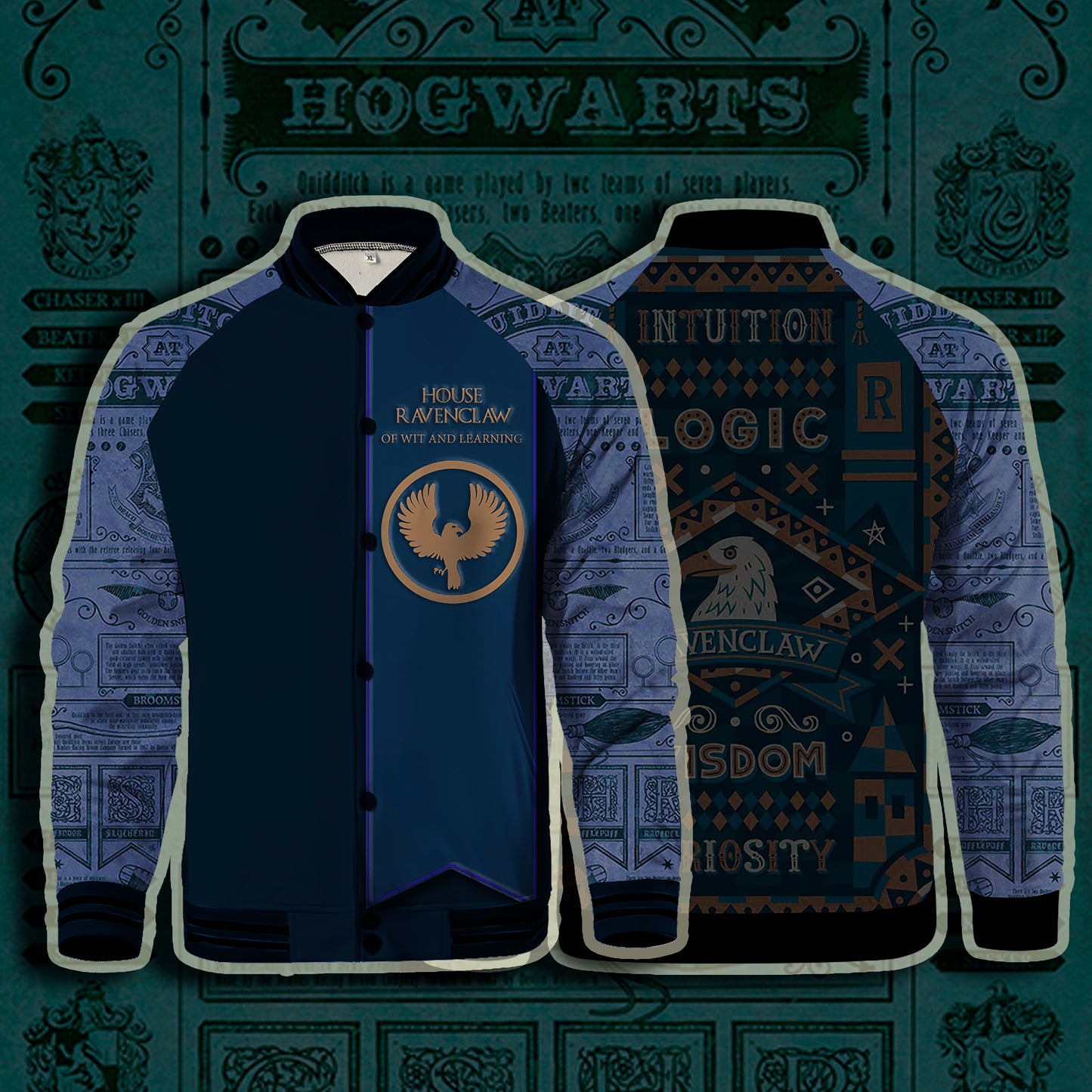 House Ravenclaw Of Wit And Learning Harry Potter Baseball Jacket US