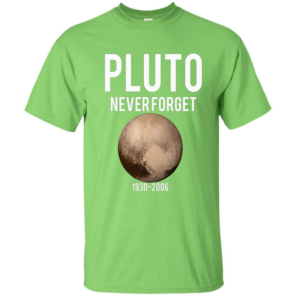 Funny Pluto Never Forget 1930-2006 T-shirt Lime