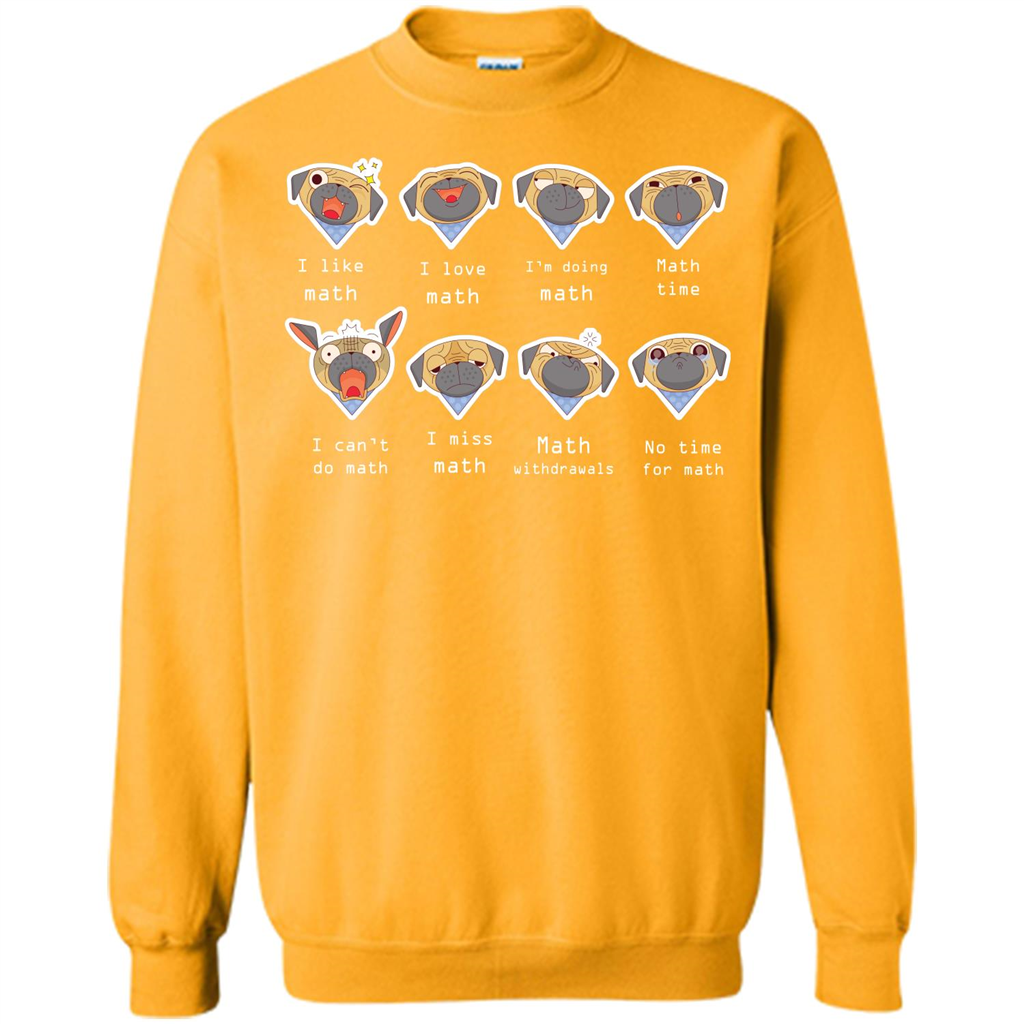 I Love Math T-shirt Dog Emotion Gold