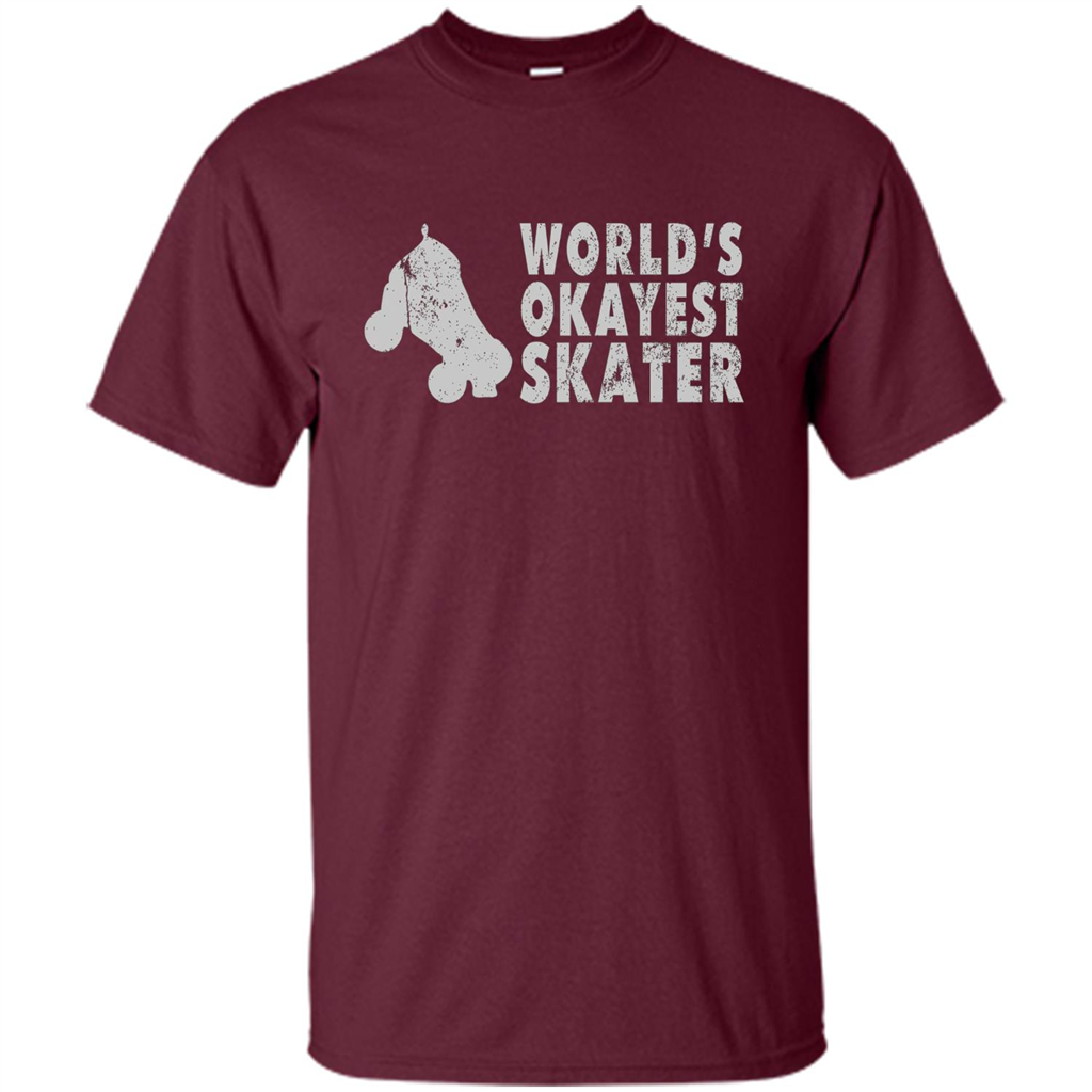 World's Okayest Skater T-shirt Maroon
