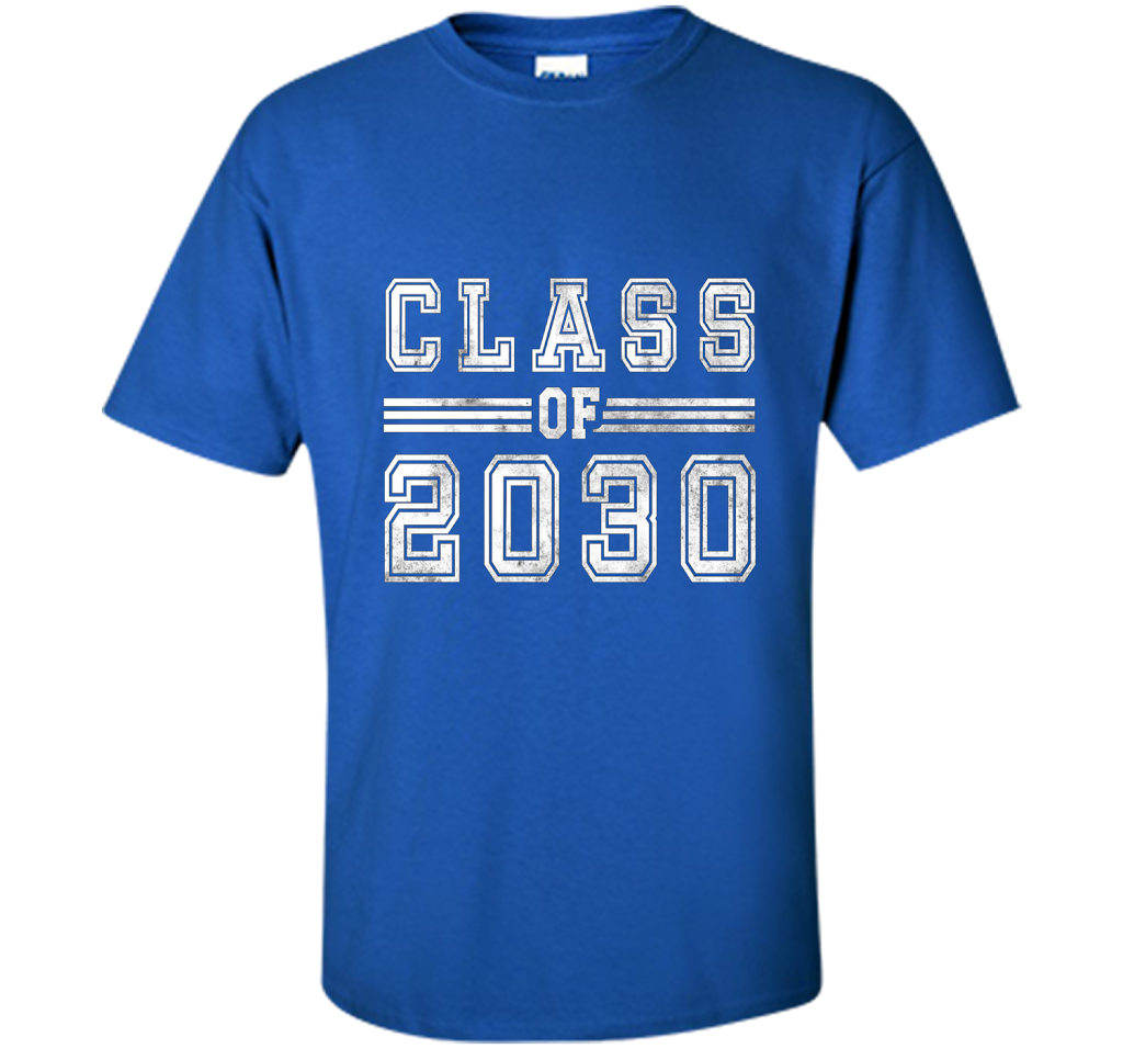 Kindergarten T-shirt Class Of 2030 Kindergarten Style T-shirt Royal