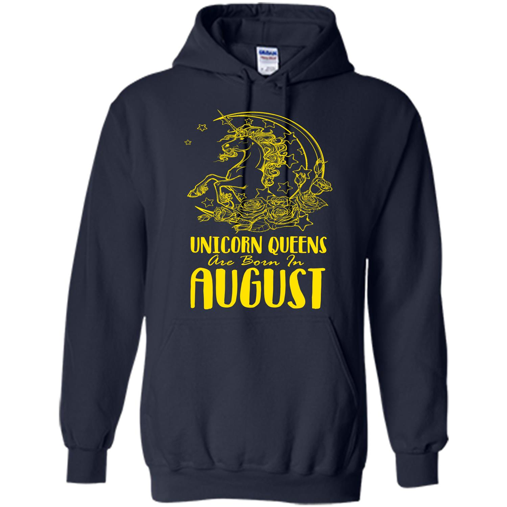 Augus Unicorn T-shirt Unicorn Queens Are Born In August Navy