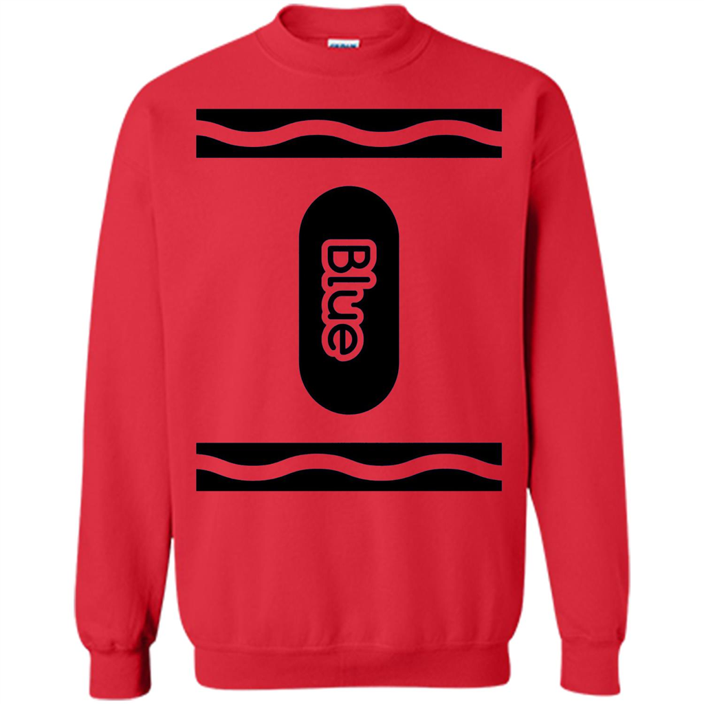 Blue Crayon Halloween Costume T-shirt Red