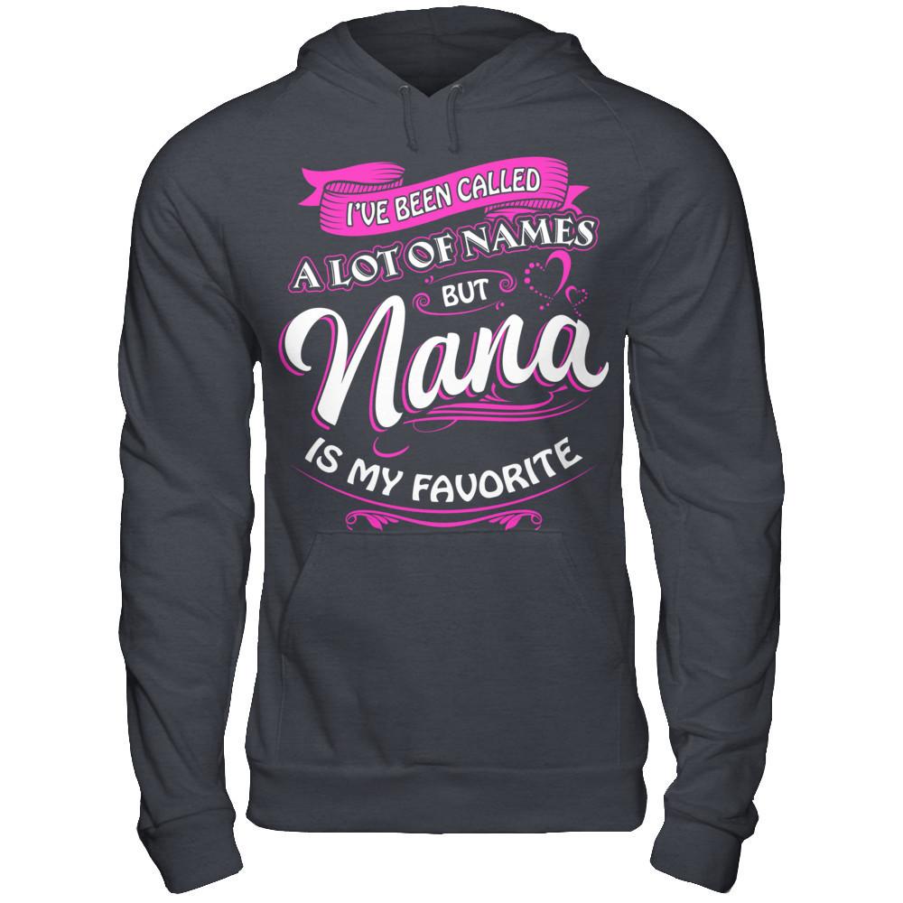 Nana Is My Favorite Name T-shirt Gildan - Pullover Hoodie Dark Heather