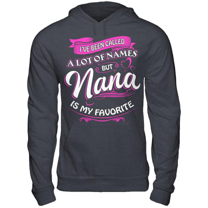 Nana Is My Favorite Name T-shirt Gildan - Pullover Hoodie Dark Heather