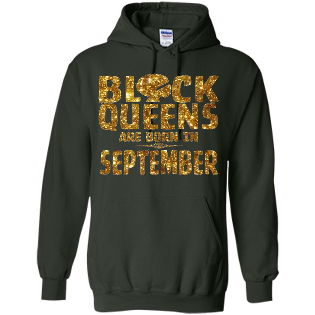 Black Queens Are Born In September T-shirt Forest Green