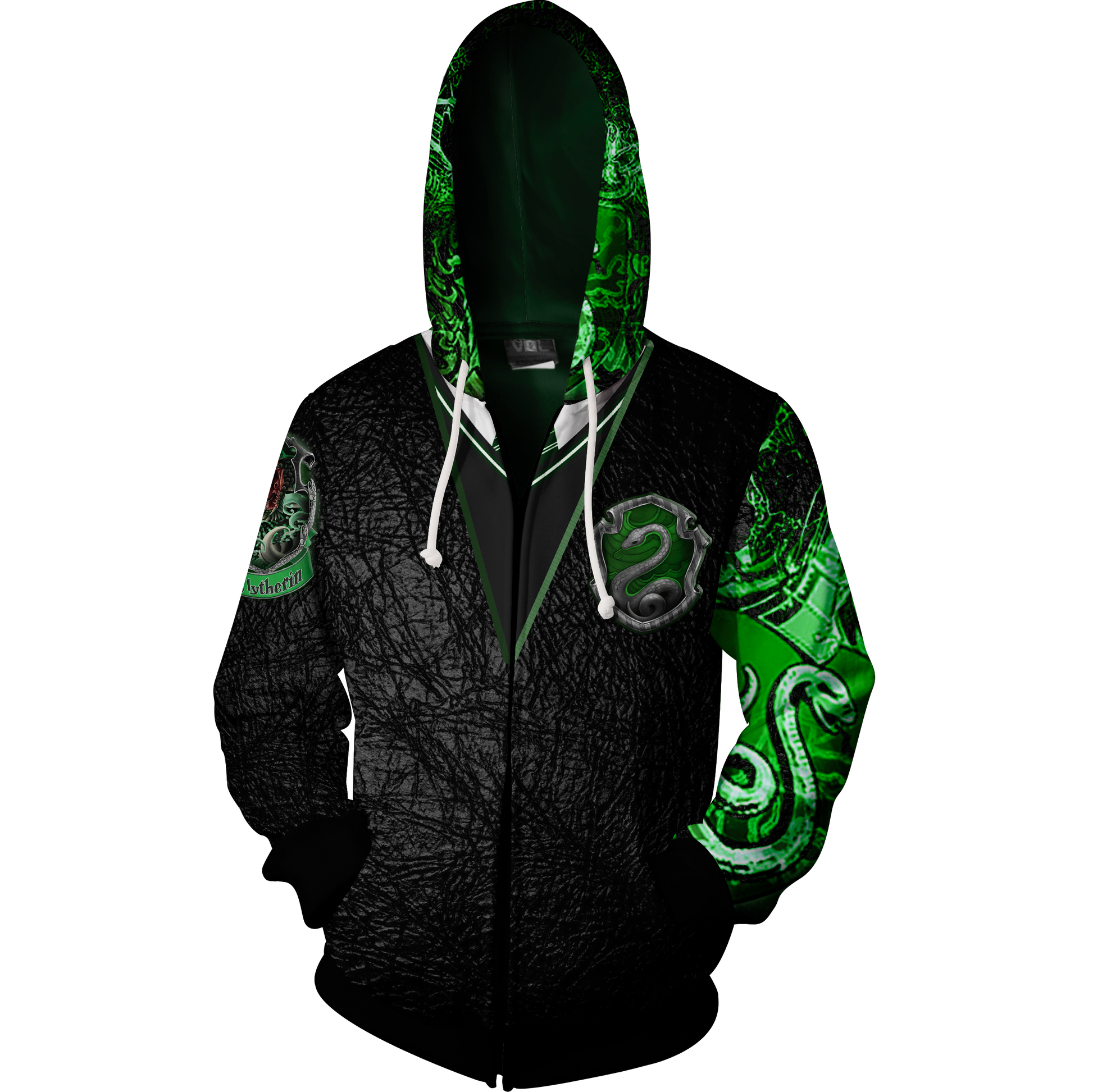The Slytherin Snake Harry Potter Zip Up Hoodie