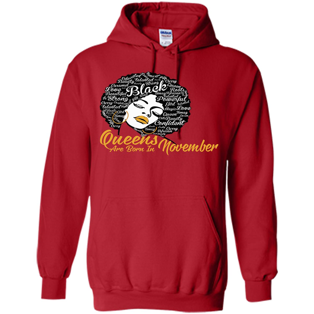 Queen Are Born In November T-shirt Red