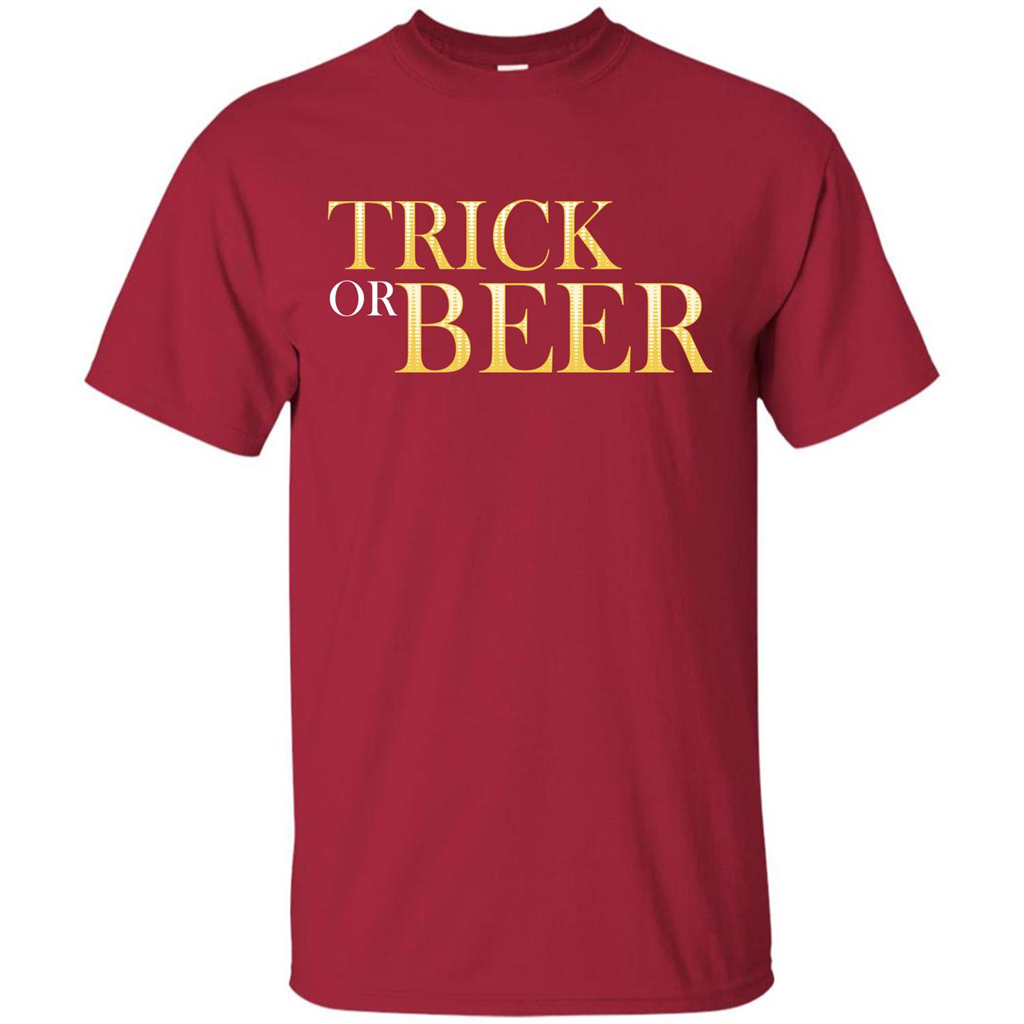 Beer T-shirt Trick Or Beer T-shirt Cardinal