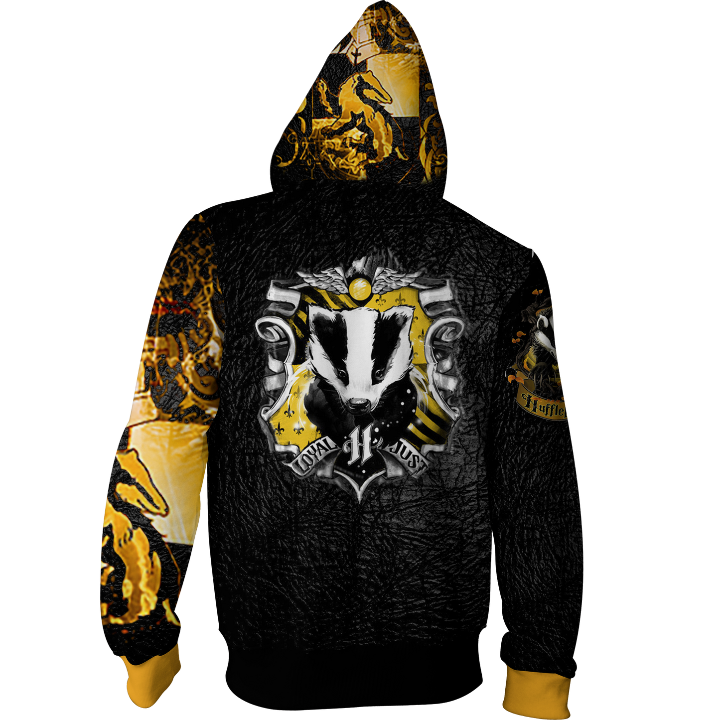 The Hufflepuff Badger Harry Potter Zip Up Hoodie