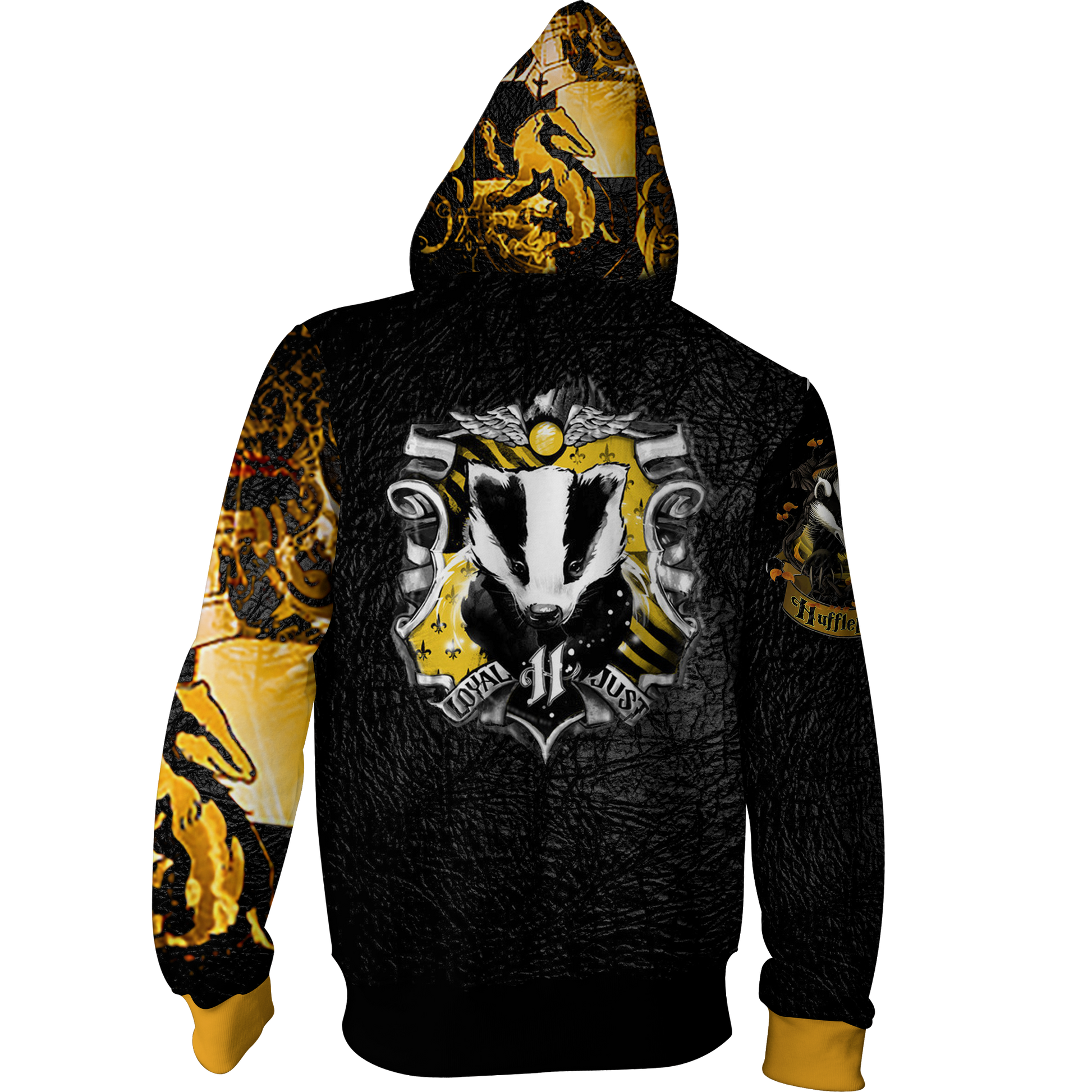 The Hufflepuff Badger Harry Potter Zip Up Hoodie