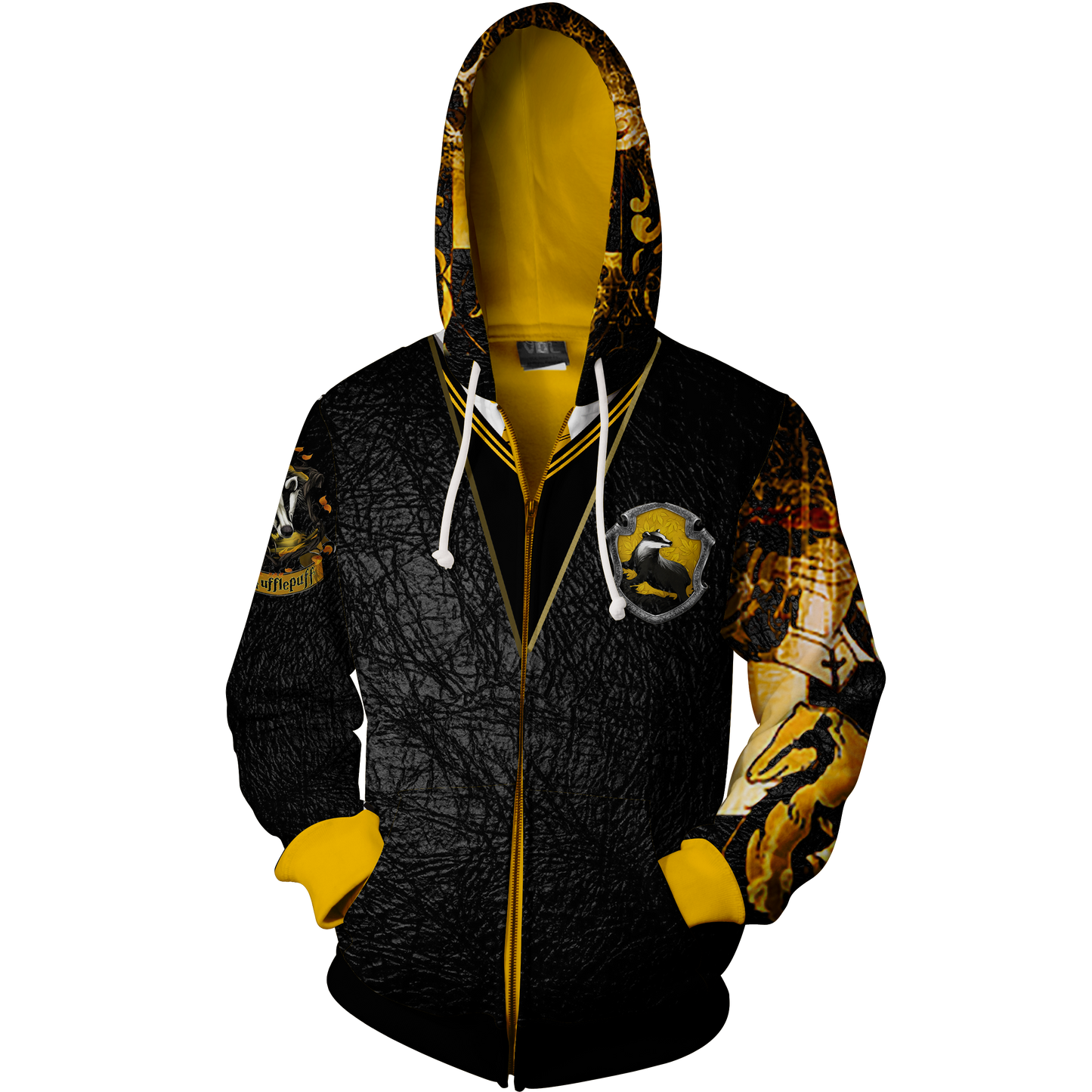 The Hufflepuff Badger Harry Potter Zip Up Hoodie