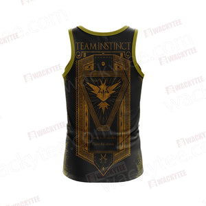 Team Instinct Pokemon Go New Unisex 3D Tank Top