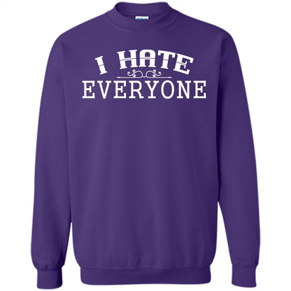 Funny T-shirt I Hate Everyone Orange
