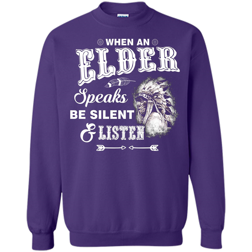Lifestyle T-shirt When An Elder Speaks Be Silent _ Listen Orange