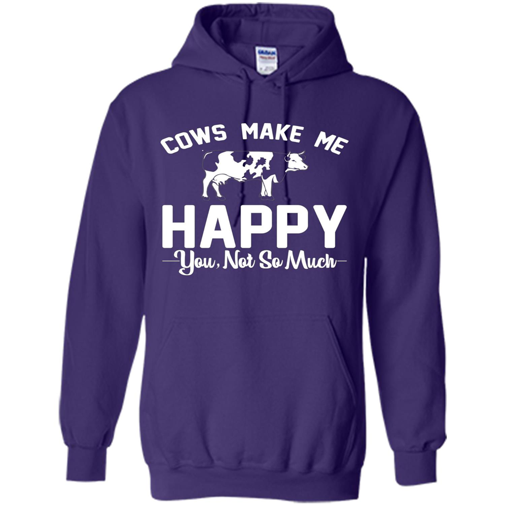 Cow Lovers T-shirt Cows Make Me Happy You Not So Much T-shirt Purple