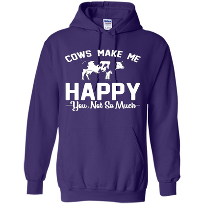 Cow Lovers T-shirt Cows Make Me Happy You Not So Much T-shirt Purple