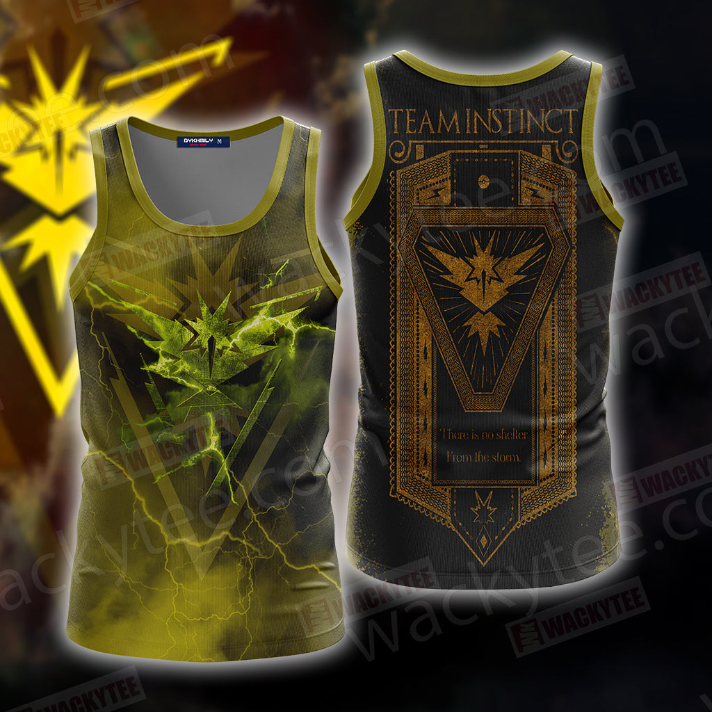 Team Instinct Pokemon Go New Unisex 3D Tank Top