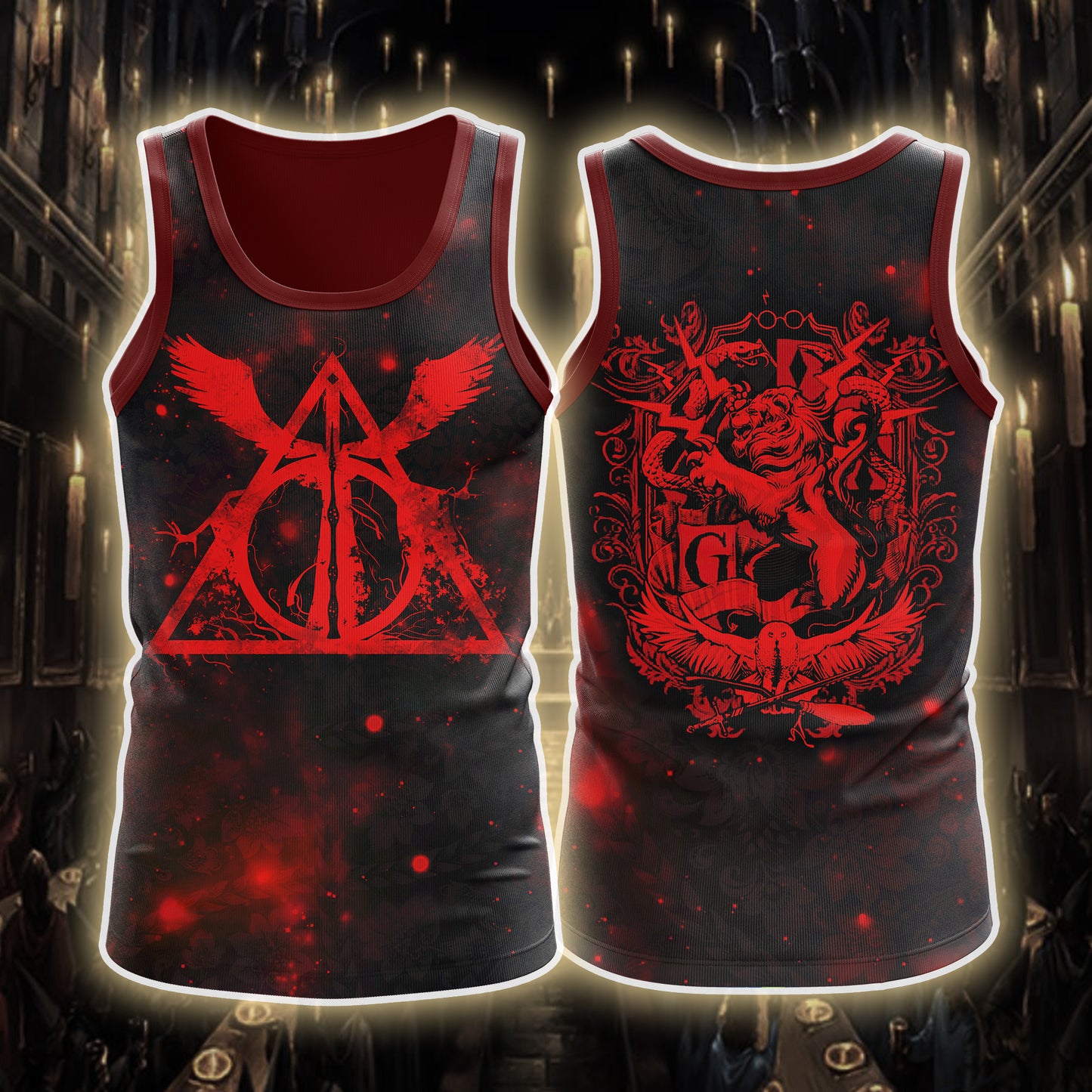 The Gryffindor Lion Harry Potter Version Galaxy 3D Tank Top