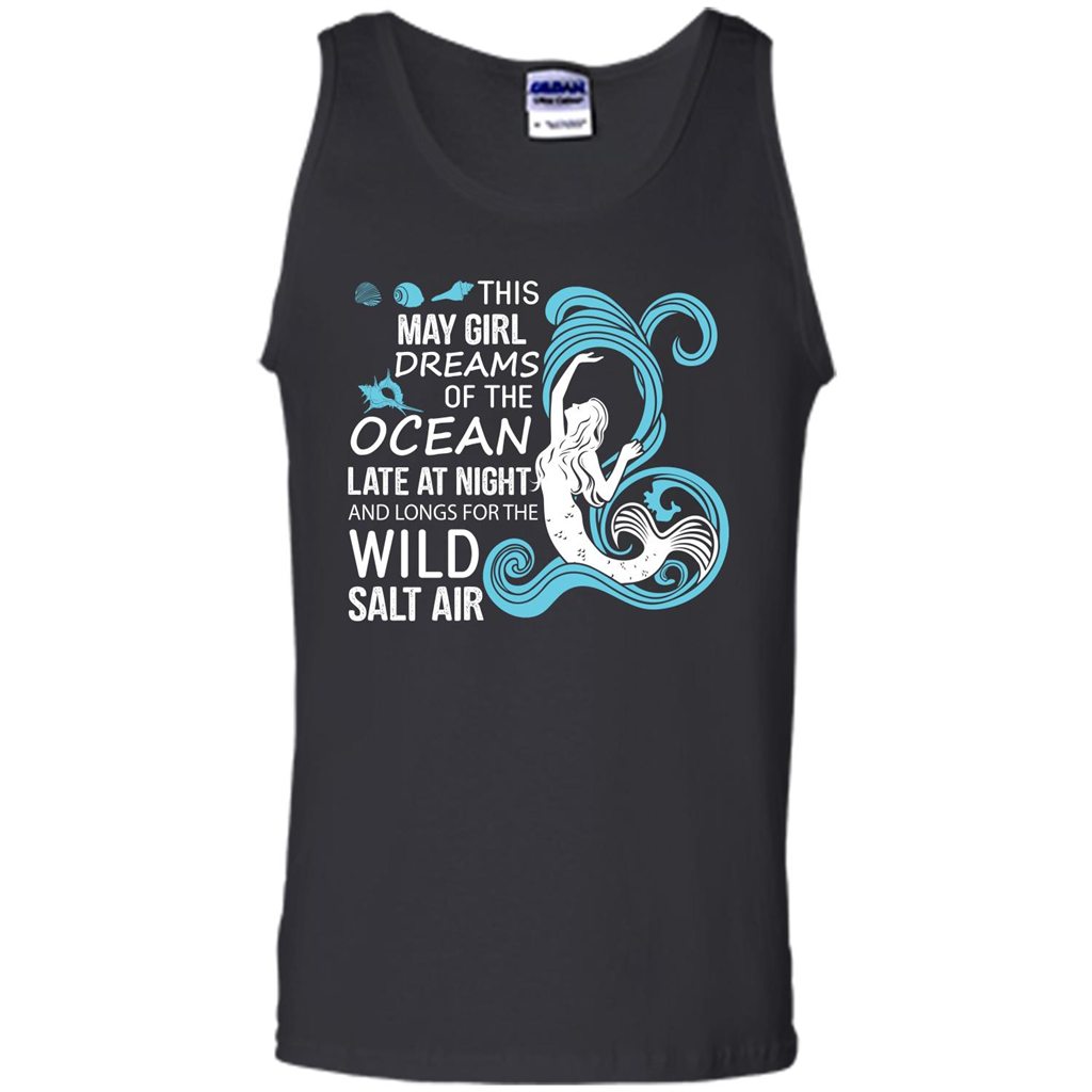 This May Girl Dreams Of The Ocean Late At Night T-shirt Black