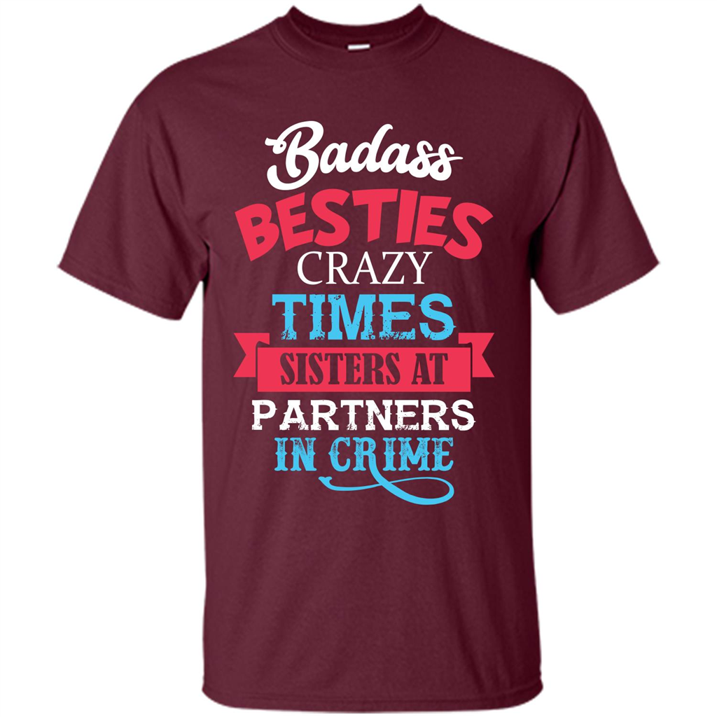 Family T-shirt Sisters Partners In Crime T-shirt Maroon