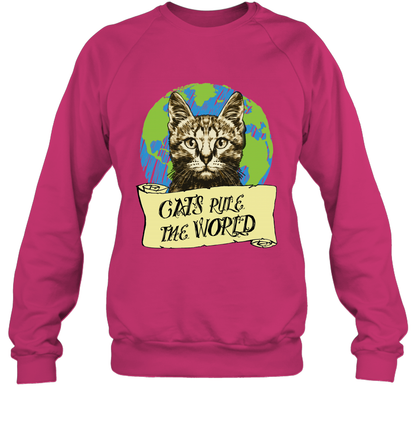 Cats Rule The World Kitten Shirt Sweatshirt Sweatshirt Heliconia