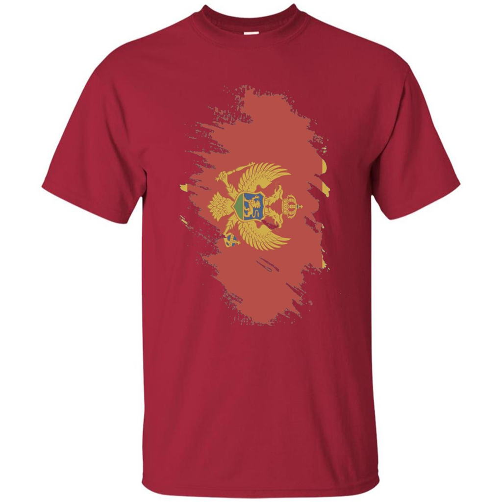 Flag of Montenegro T-shirt National Montenegrin Cardinal