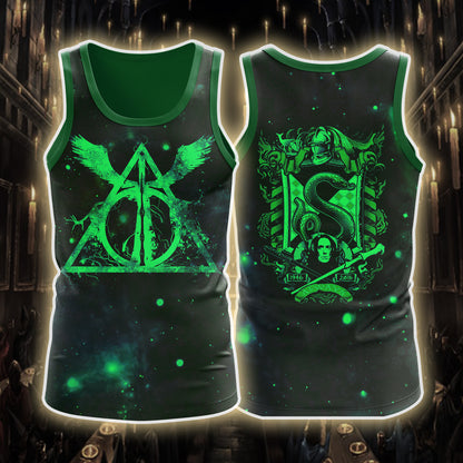 The Slytherin Snake Harry Potter Version Galaxy 3D Tank Top