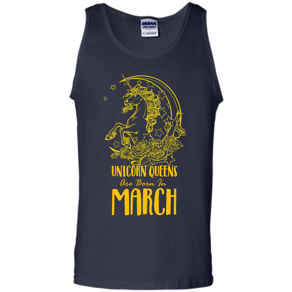March Unicorn T-shirt Unicorn Queens Are Born In March Navy