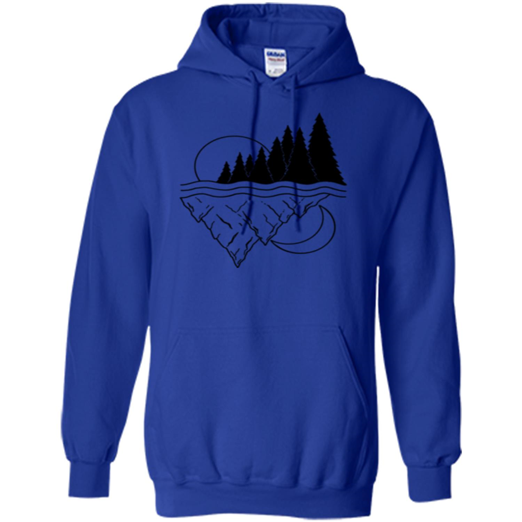 Nature Merged Moon And Sun T-shirt Royal